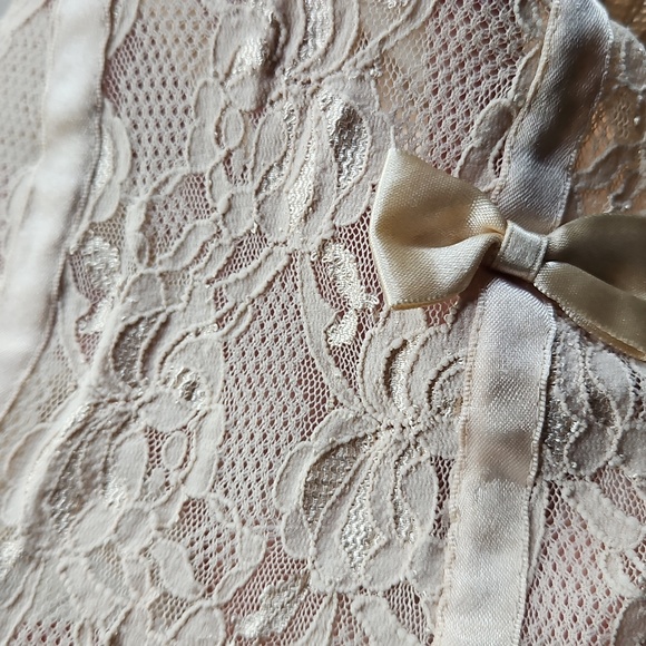 Delicates Lingerie Nightgown Nighty Beige Color Spaghetti Strap Lacey Size S - Picture 15 of 15